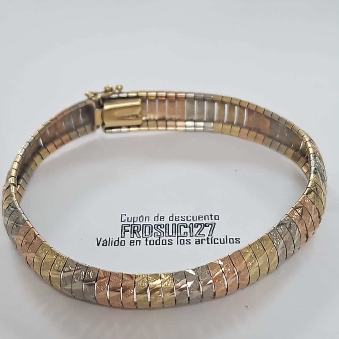 PULSERA ORO COMBINADO 14 K 18,40 GRMS (SEMINUEVO)