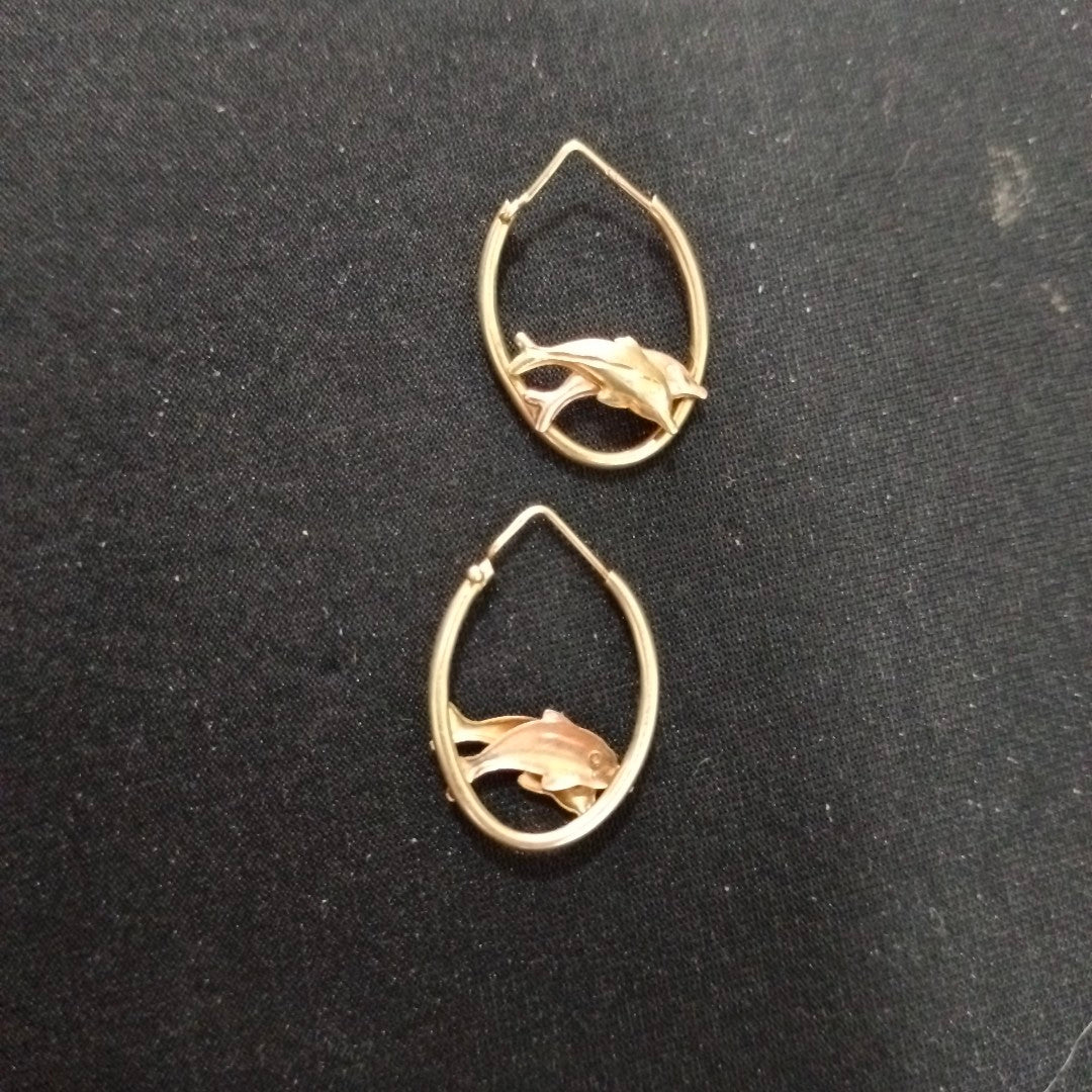 ARRACADAS PAR ORO 14 K 1.7 GRMS (SEMINUEVO)