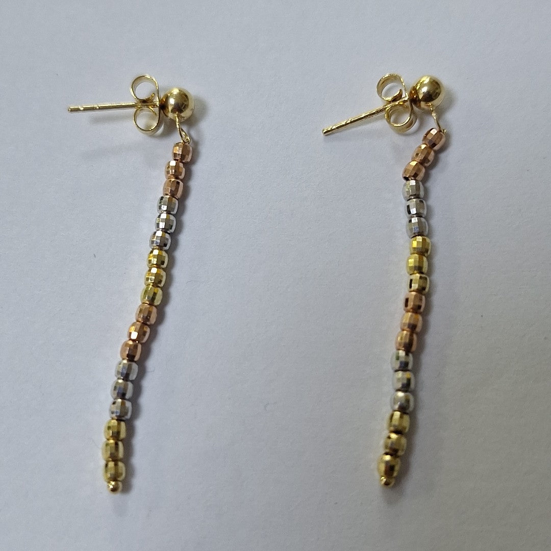 BROQUELES PAR ORO, ORO COMBINADO 14 K 2 GRMS (SEMINUEVO)