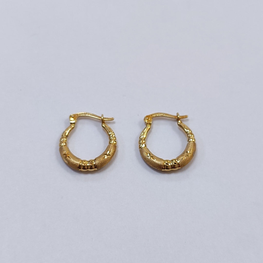 ARRACADAS PAR ORO 14 K 1.2 GRMS (SEMINUEVO)