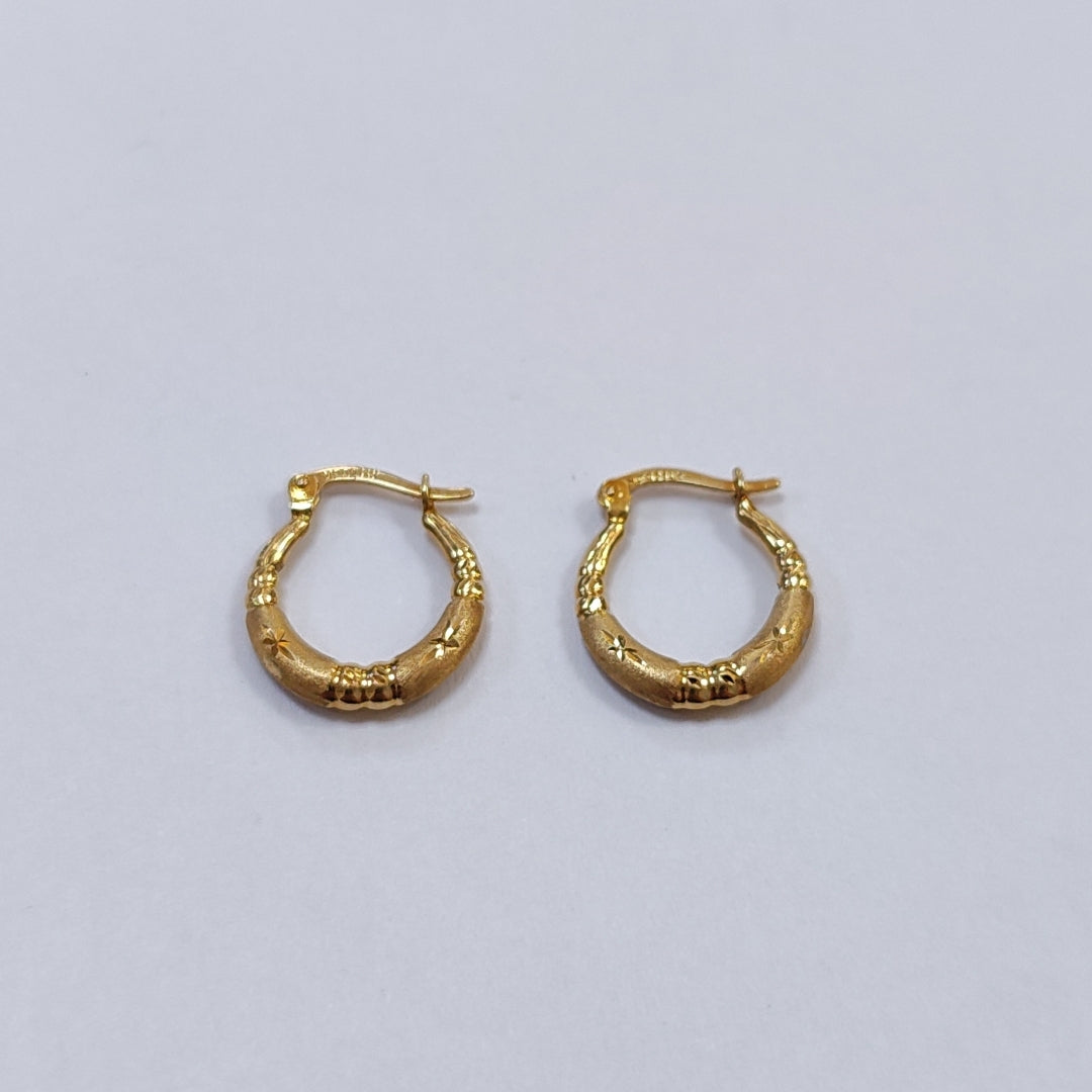 ARRACADAS PAR ORO 14 K 1.2 GRMS (SEMINUEVO)