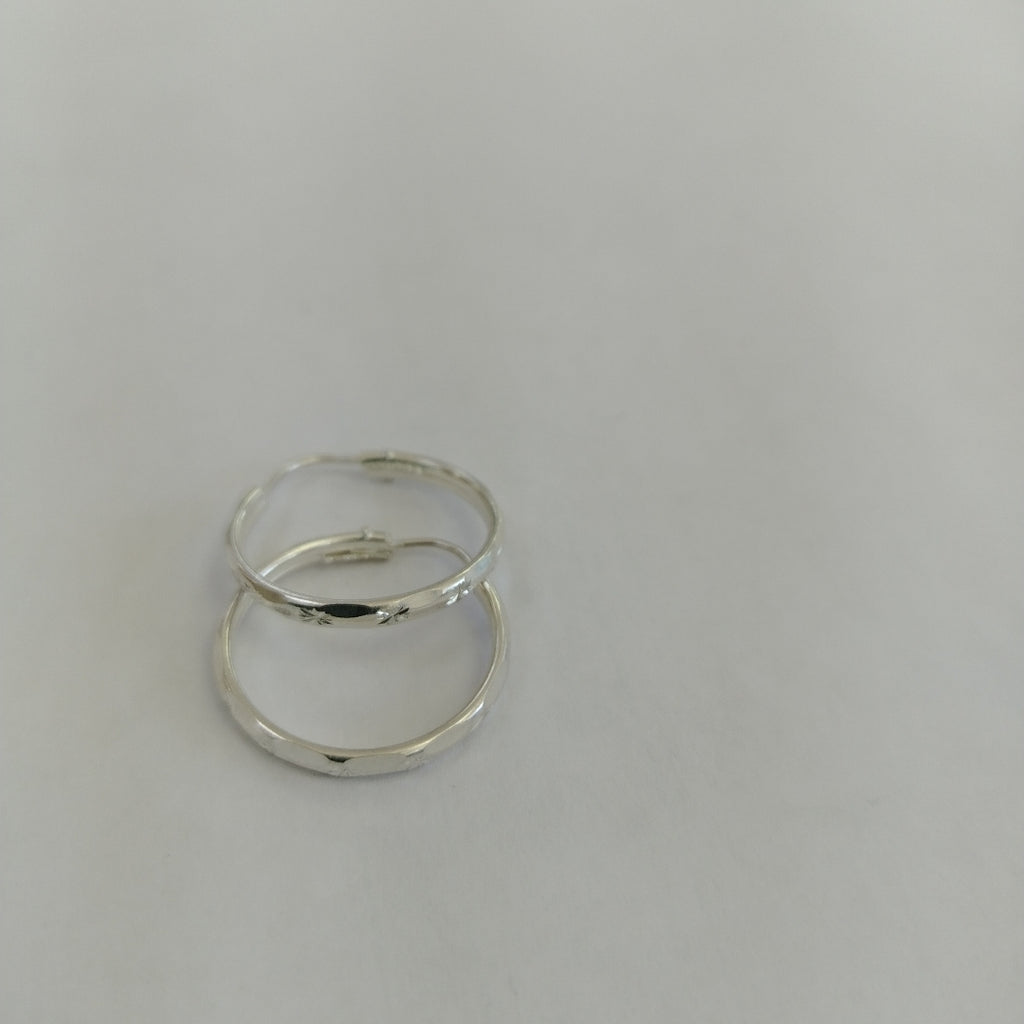 PAR ARRACADAS FACETADA PLATA .925 2.1 GR (NUEVO)