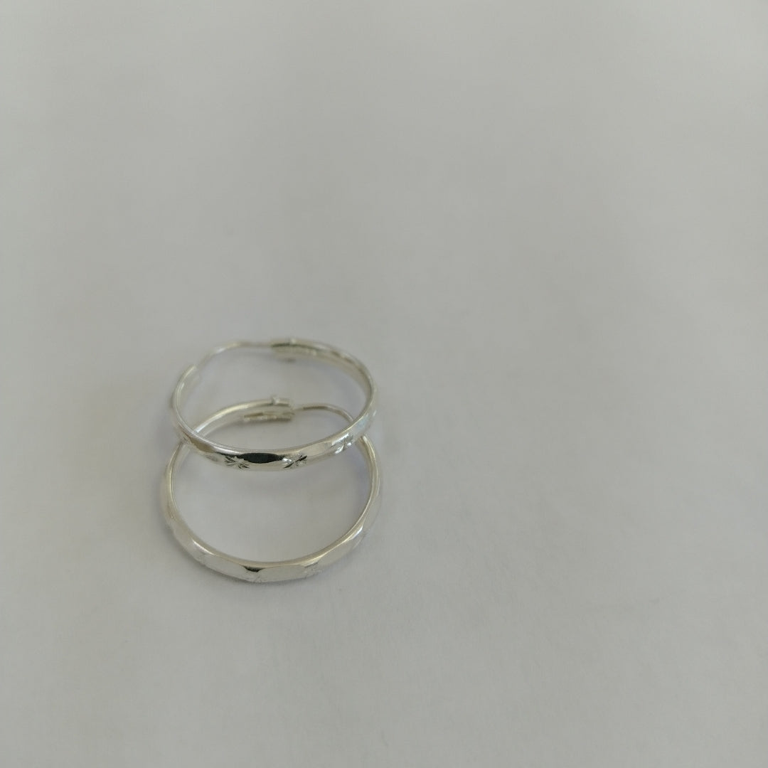 PAR ARRACADAS FACETADA PLATA .925 2.1 GR (NUEVO)