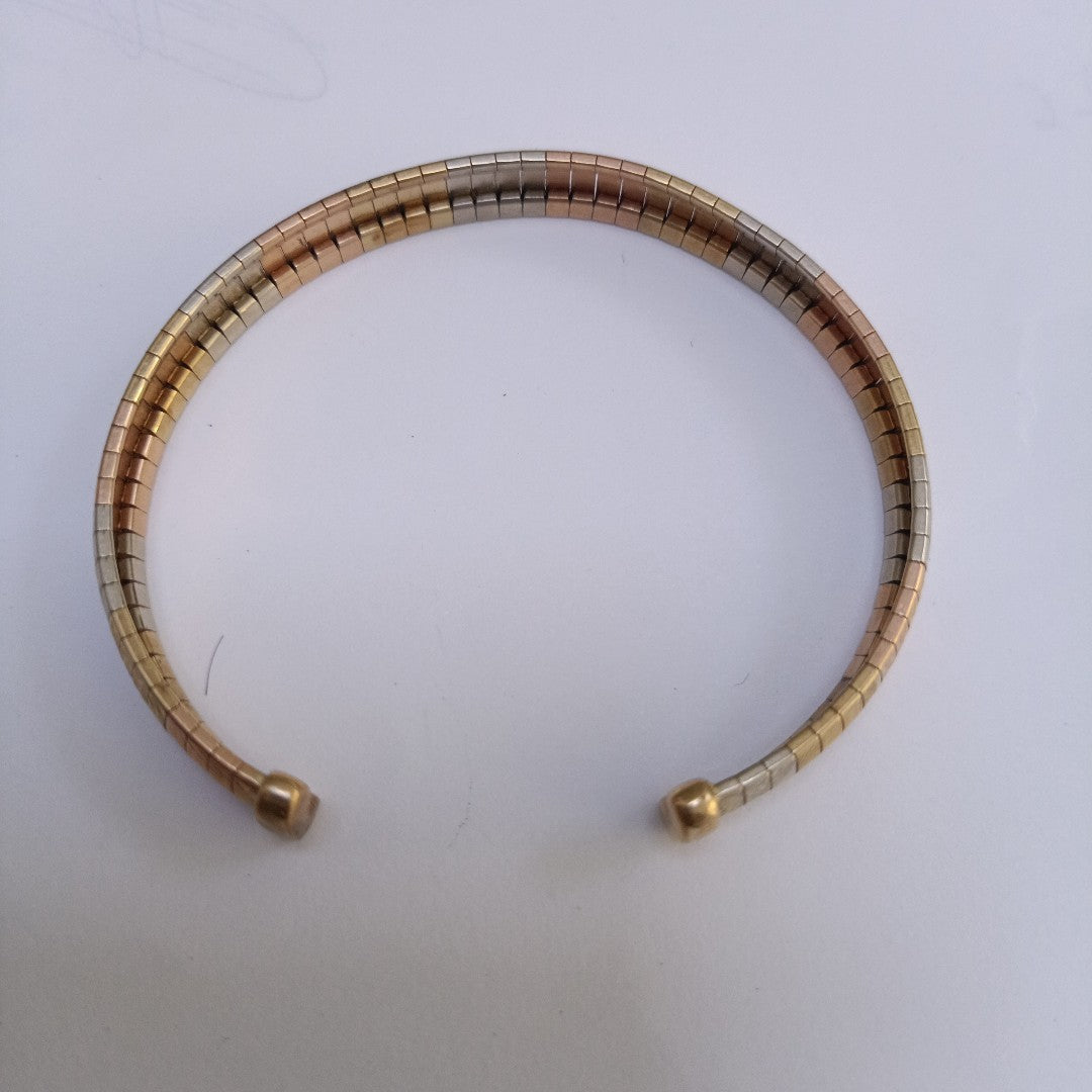 BRAZALETE ORO COMBINADO 14 K 12.6 GRMS (SEMINUEVO)