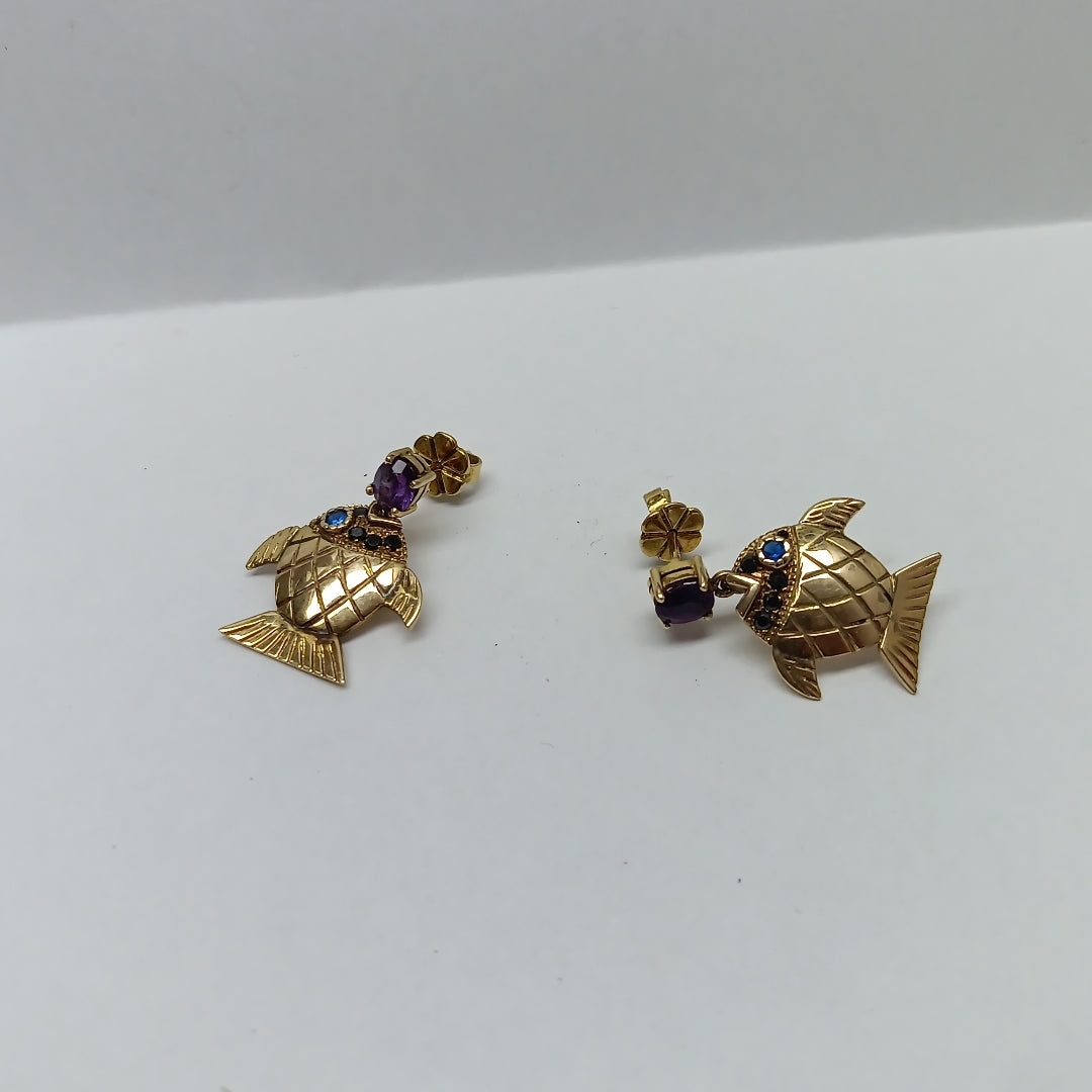 BROQUELES PAR ORO 14 K 4.7 GRMS (SEMINUEVO)