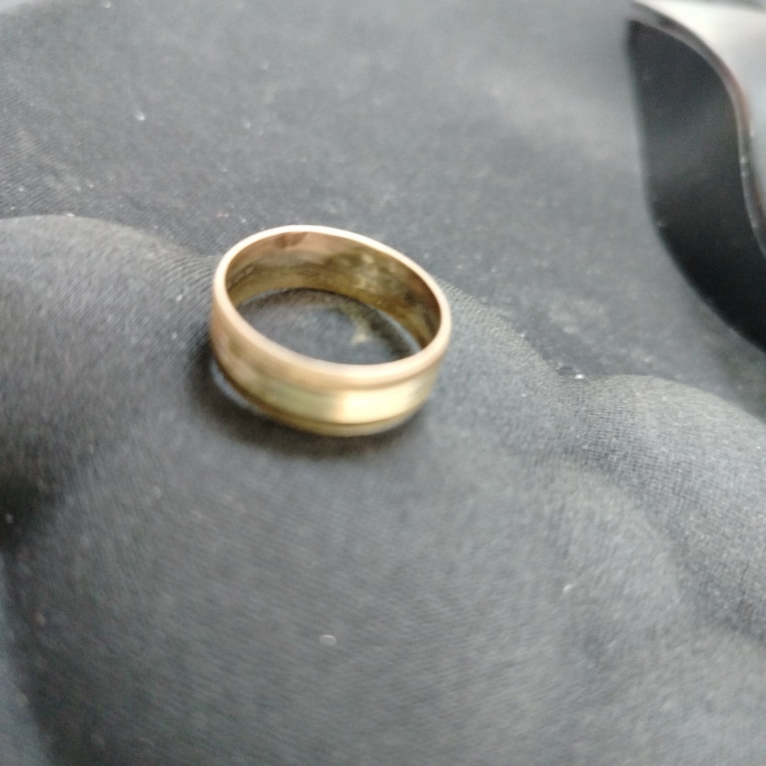 ANILLO ORO COMBINADO 10 K 1.8 GRMS (SEMINUEVO)