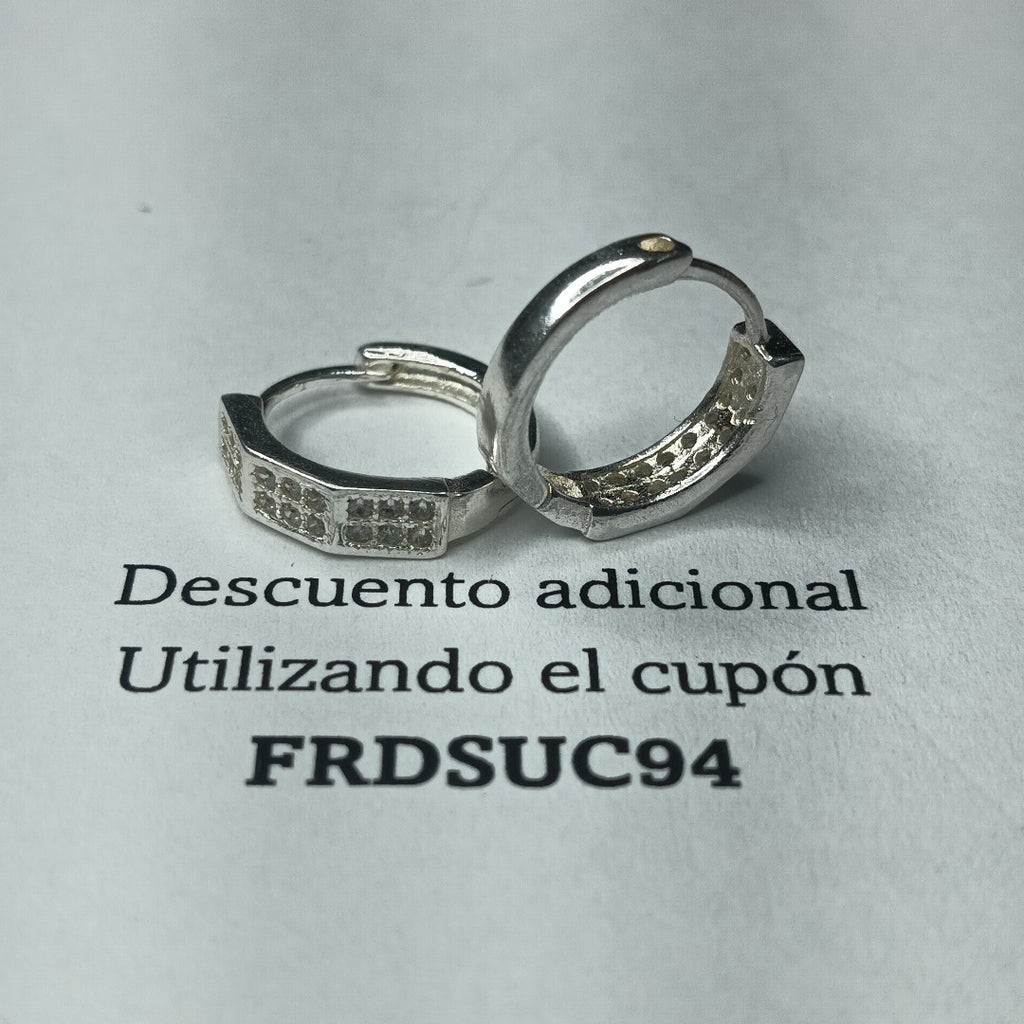 ARRACADAS C/CIRCONIAS PLATA .925 2.5 GR (NUEVO)