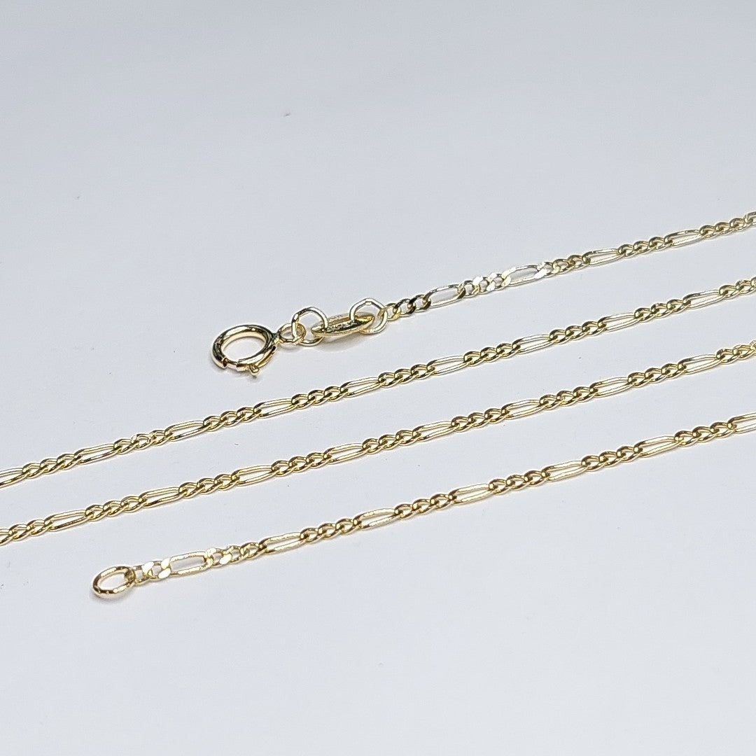CADENAS TEJIDO 3X1 ORO 14K 55 CM 2.4 GR (NUEVO)