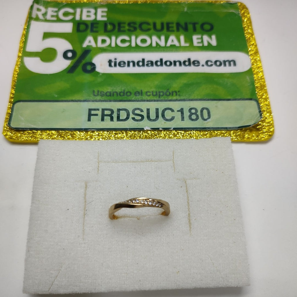 ANILLOS C/CIRCONIA ORO 10K TALLA 9 1.8 GR (NUEVO)