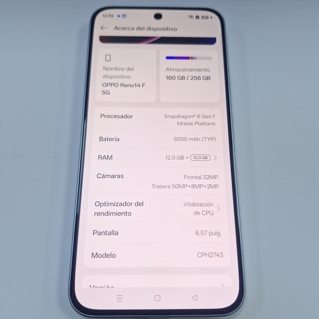 CELULAR OPPO RENO 14 F CPH2743 (2025) 256 GB 12 GB RAM (SEMINUEVO)