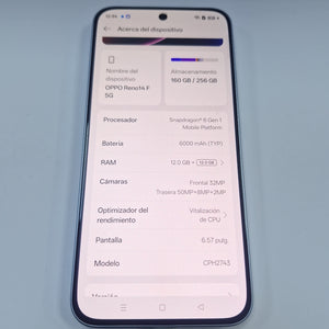 CELULAR OPPO RENO 14 F CPH2743 (2025) 256 GB 12 GB RAM (SEMINUEVO)