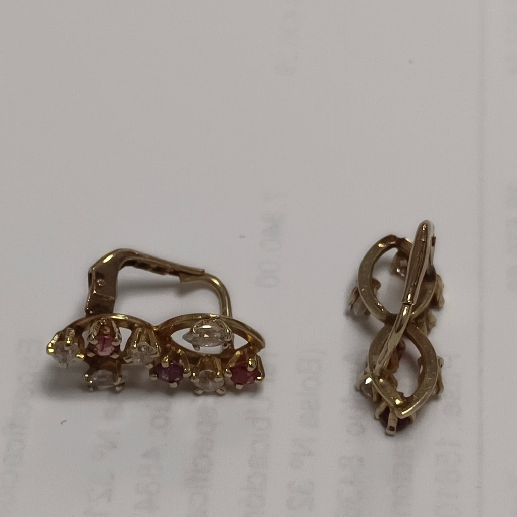 ARETES PAR ORO 14 K 2.6 GRMS (SEMINUEVO)
