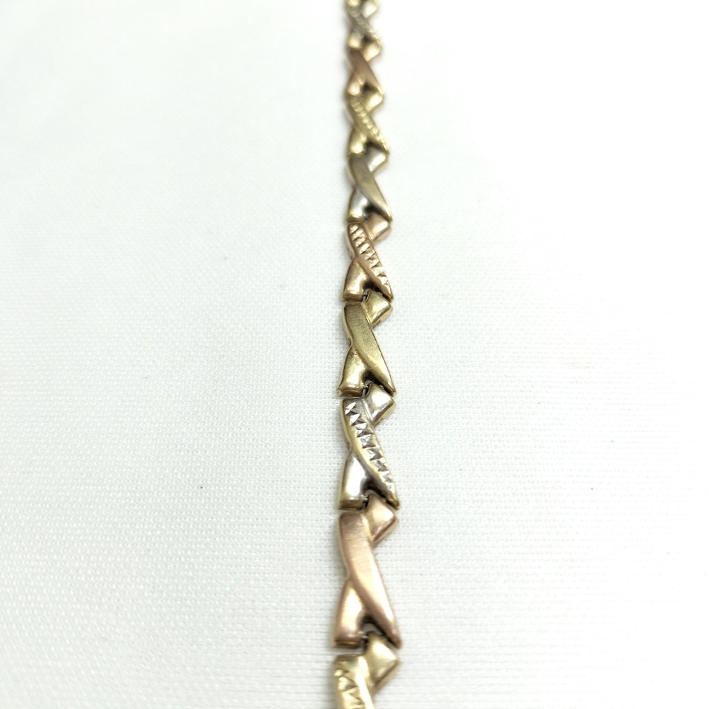 PULSERA ORO, ORO COMBINADO 14 K 4.8 GRMS (SEMINUEVO)