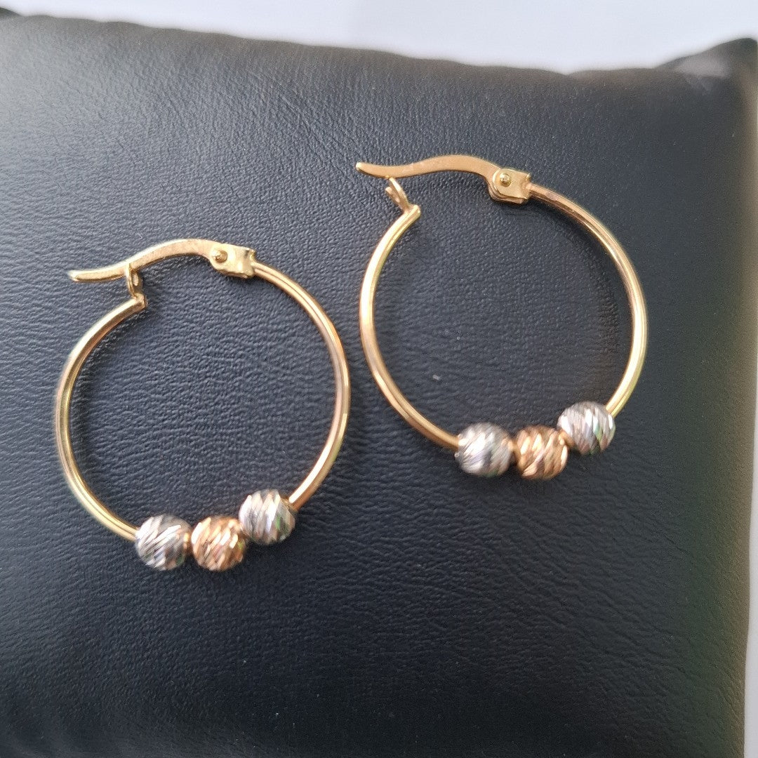 ARRACADAS PAR ORO 14 K 1.7 GRMS (SEMINUEVO)