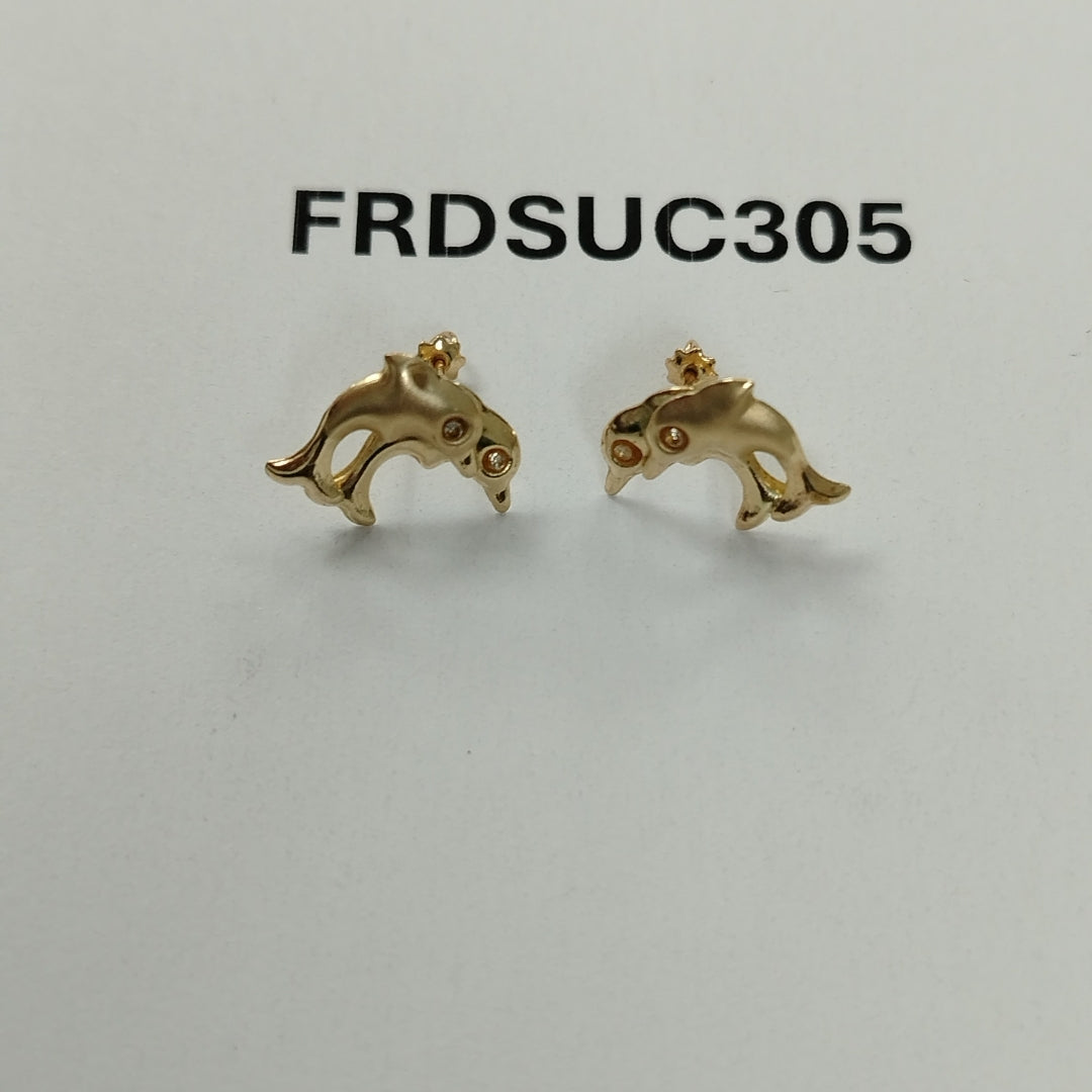 BROQUELES PAR ORO 14 K 0,70 GRMS (SEMINUEVO)