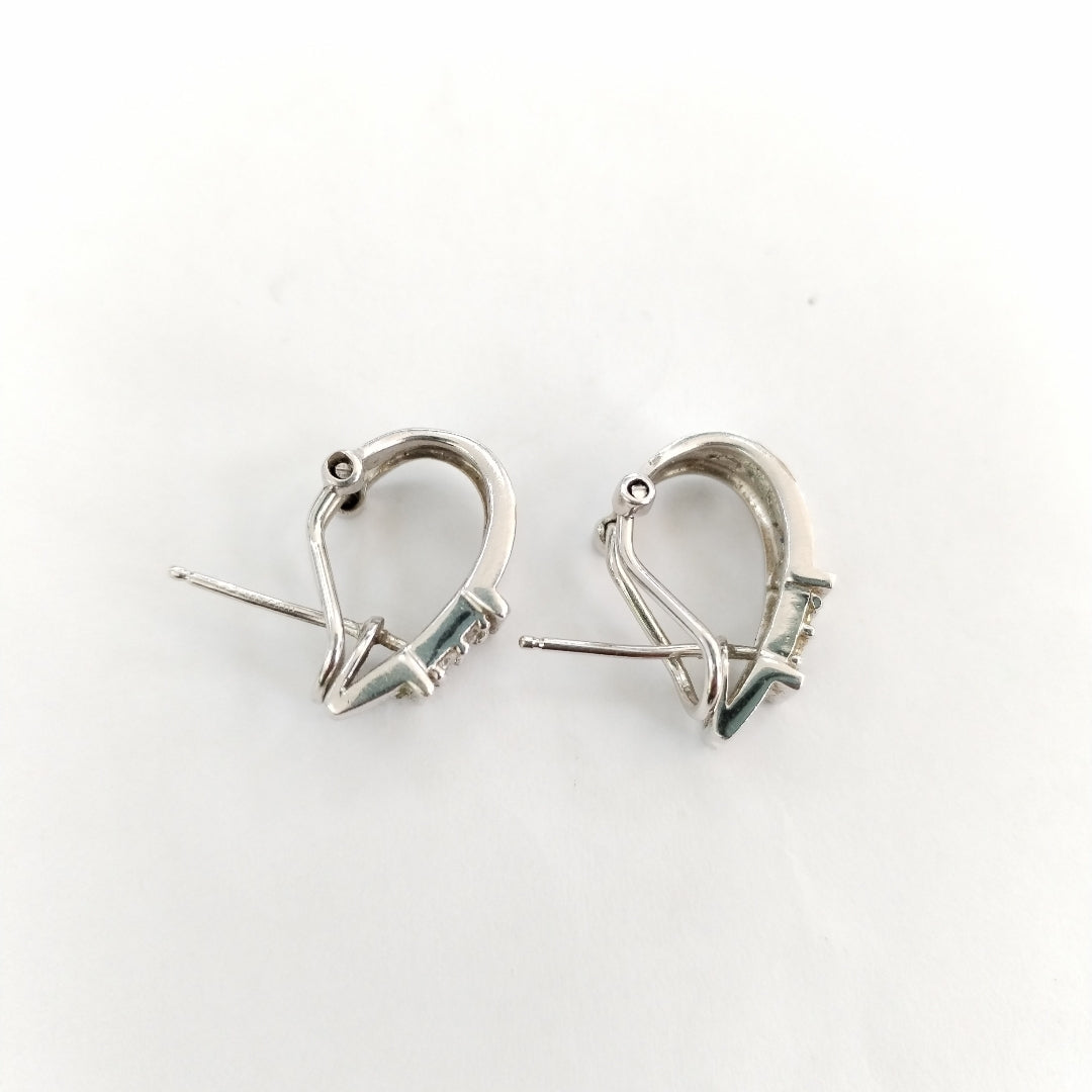 ARETES PAR ORO, ORO BLANCO 14 K 5.3 GRMS (SEMINUEVO)