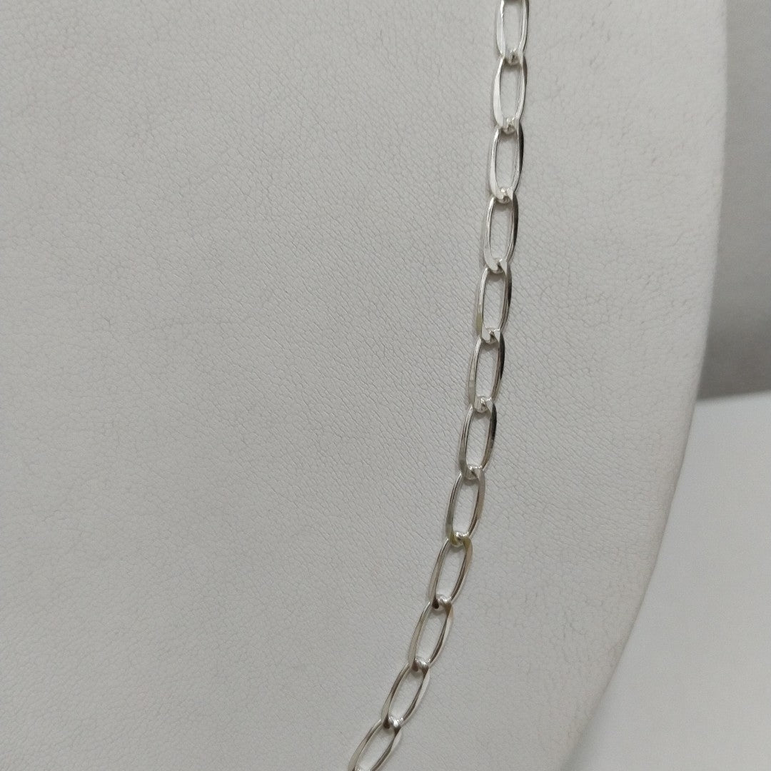 CADENA TEJIDO ESLABONES PLATA .925 55 CM 9.8 GR (NUEVO)