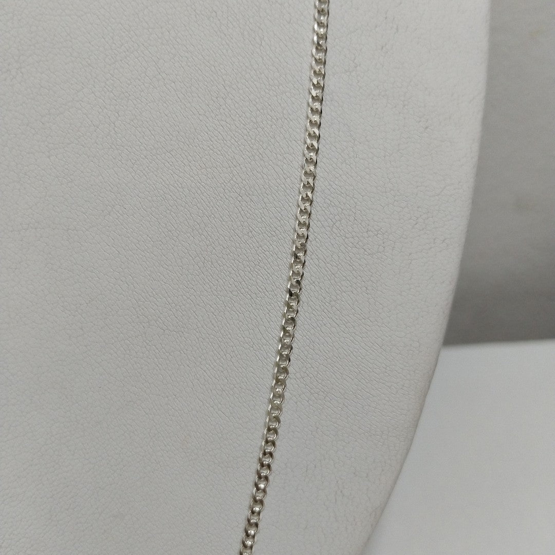 CADENA TEJIDO BARBADO PLATA .925 60 CM 5.6 GR (NUEVO)