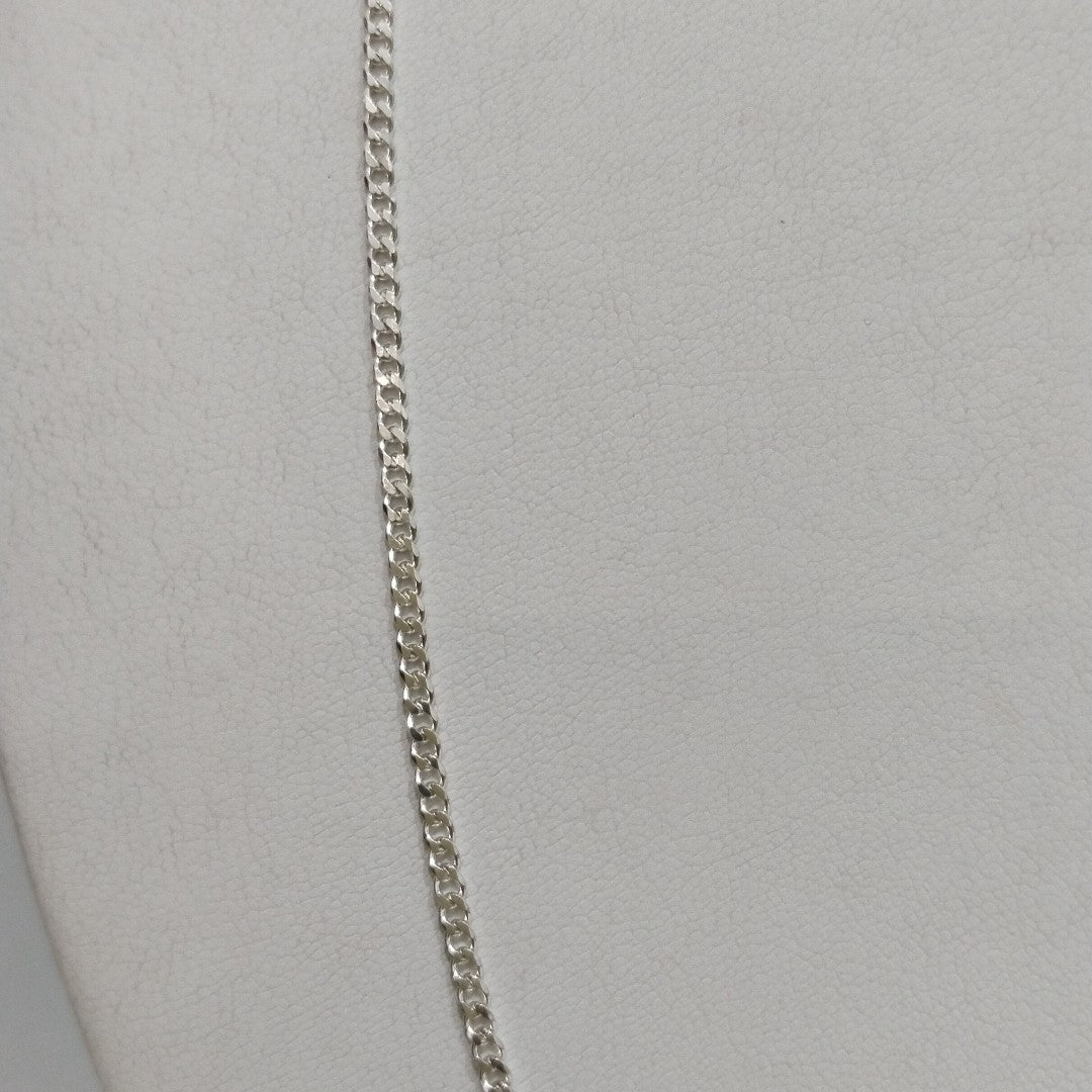 CADENA TEJIDO BARBADO PLATA .925 55 CM 5.3 GR (NUEVO)