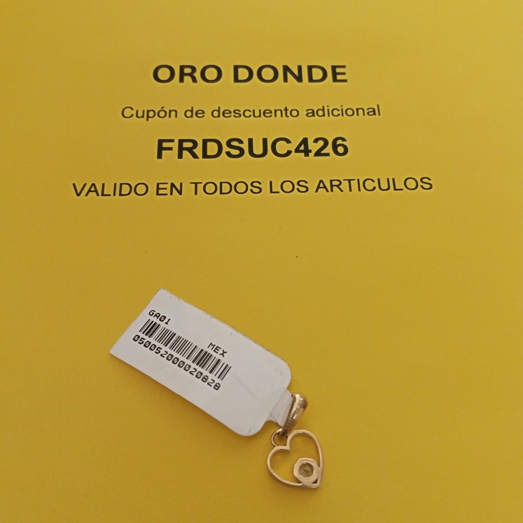 DIJES CORAZON ORO 10K 0.9 GR (NUEVO)