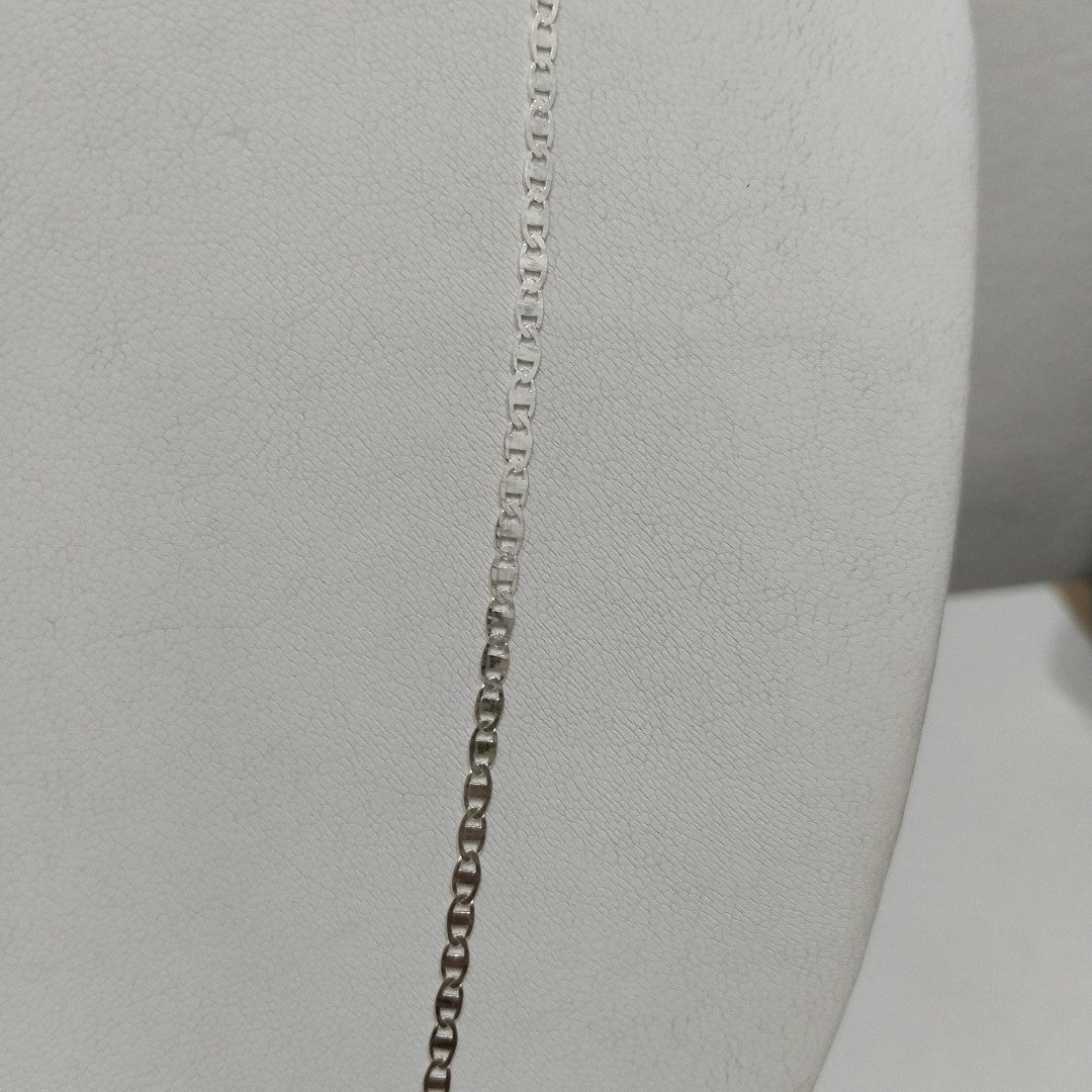 CADENA TEJIDO ESPEJO PLATA .925 55 CM 3.7 GR (NUEVO)