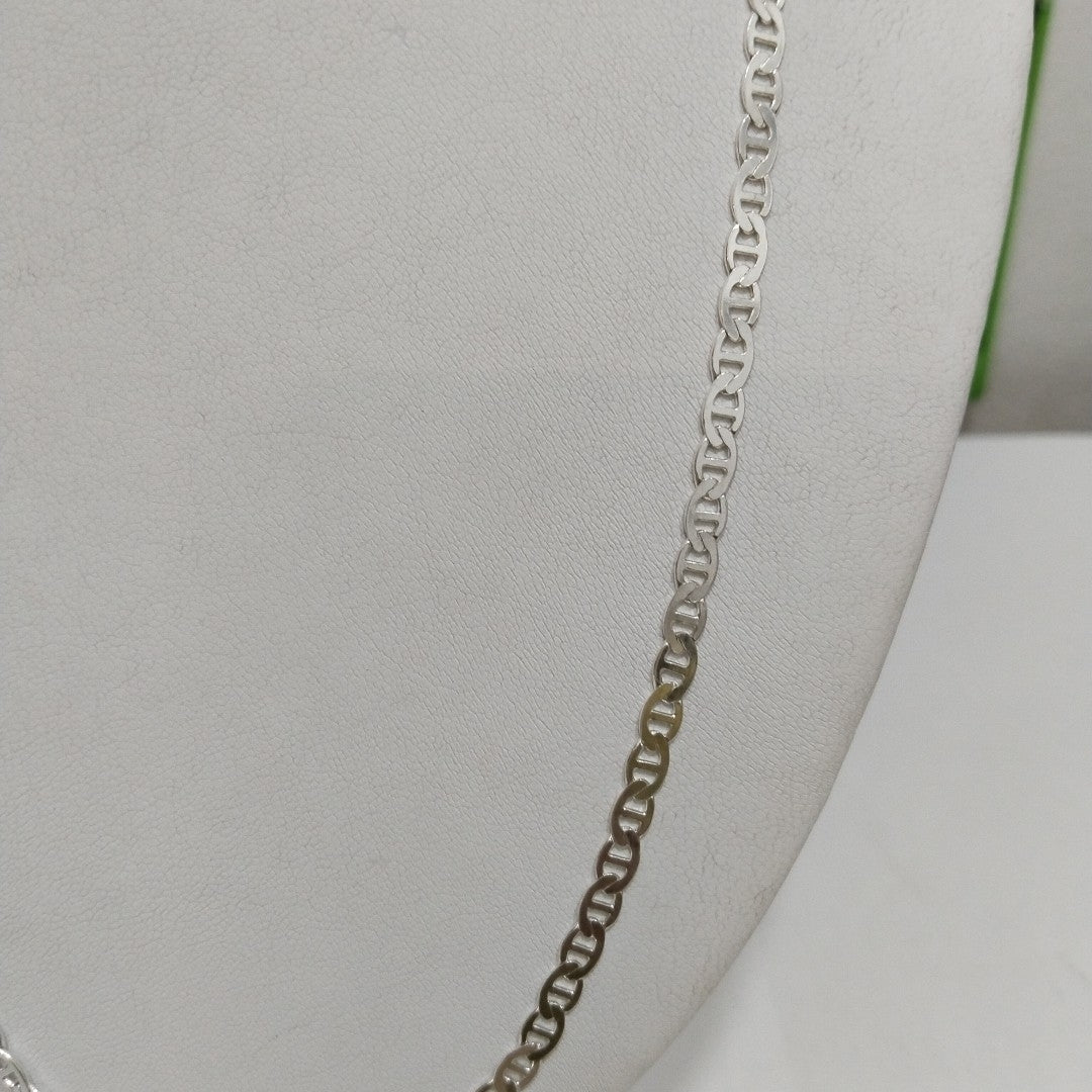 CADENA TEJIDO GUCHI PLATA .925 55 CM 11.6 GR (NUEVO)