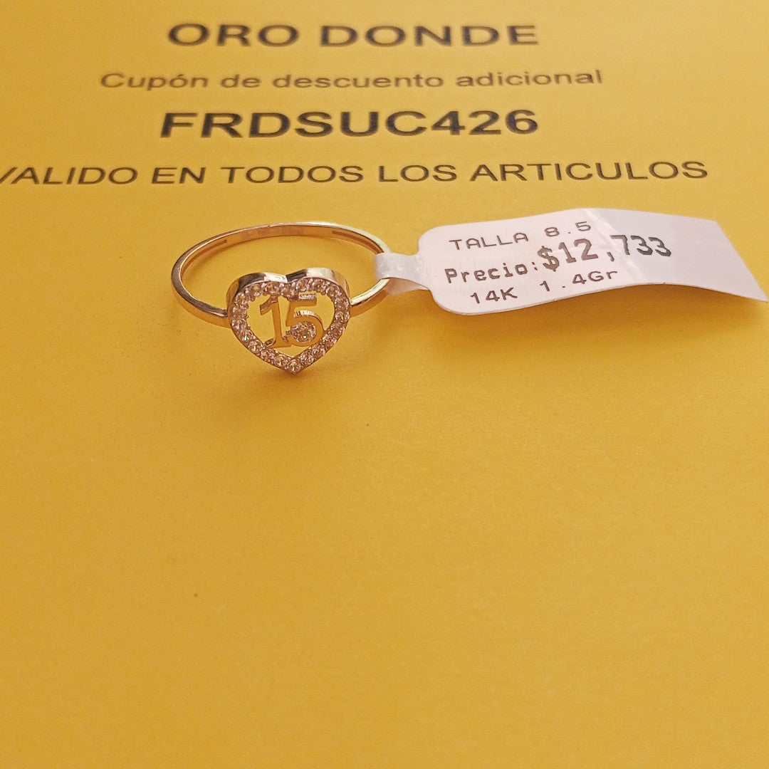 ANILLOS DAMA ORO 14K 1.4 (NUEVO)