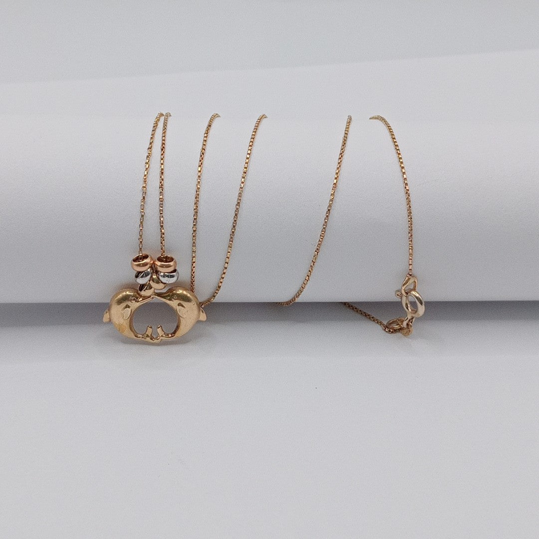 GARGANTILLA ORO COMBINADO 14 K 2,30 GRMS (SEMINUEVO)