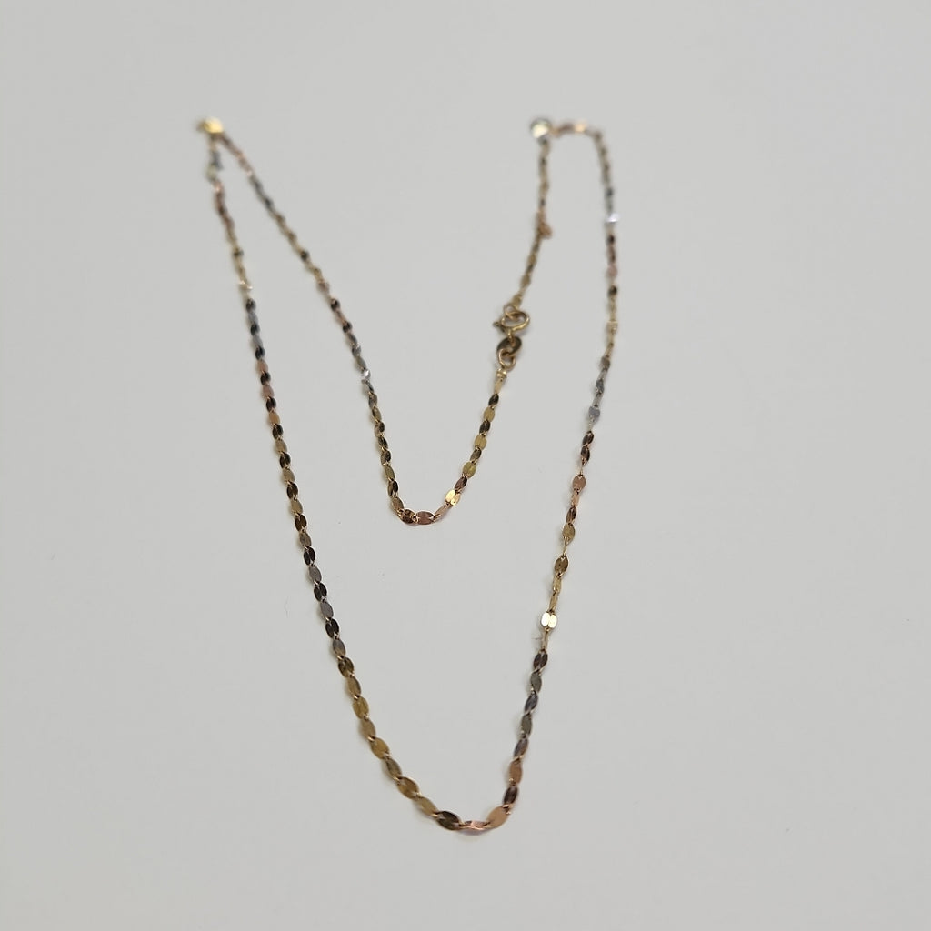 CADENA ORO COMBINADO 10 K 0.7 GRMS (SEMINUEVO)