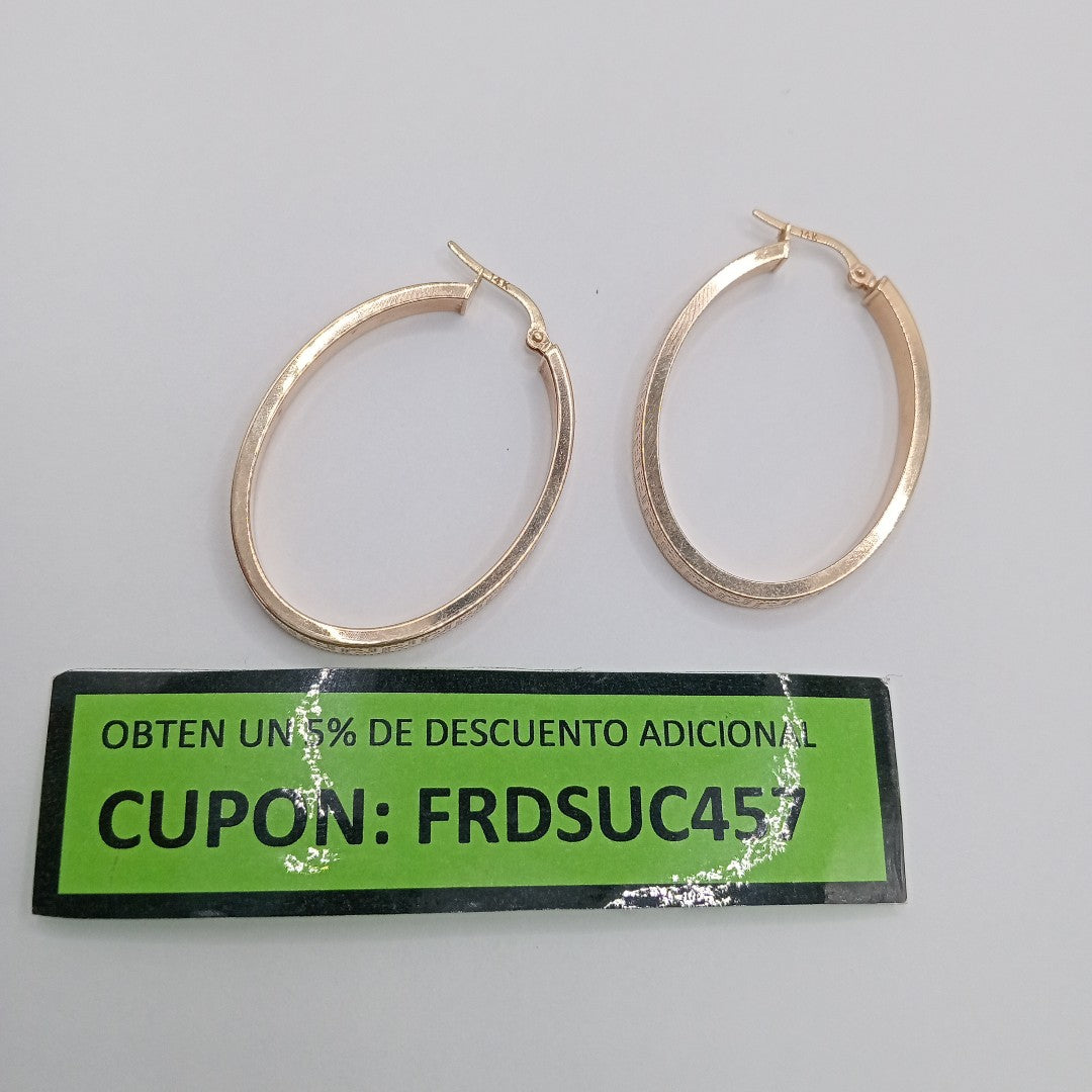 ARETES PAR ORO 14 K 3.5 GRMS (SEMINUEVO)