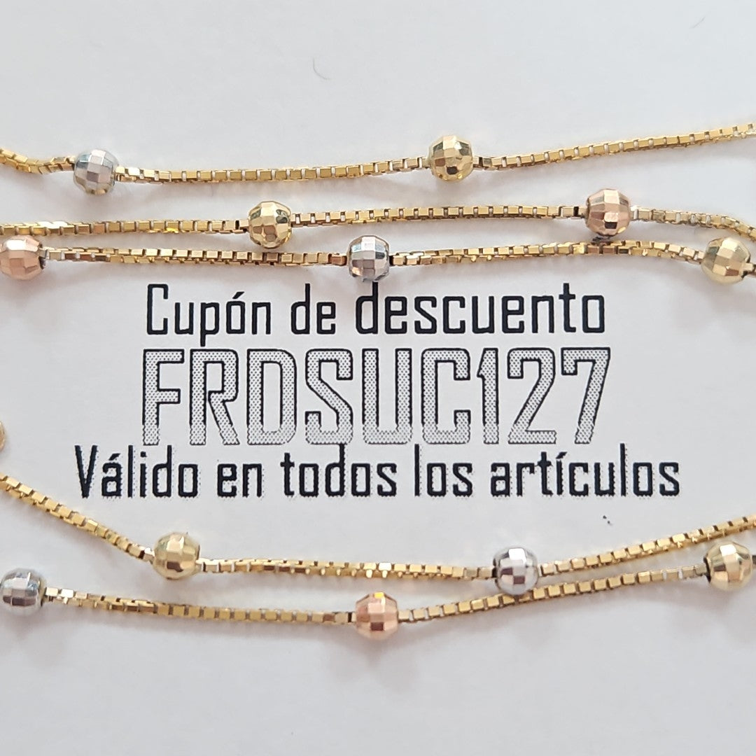 GARGANTILLA ORO, ORO COMBINADO 14 K 3.8 GRMS (SEMINUEVO)