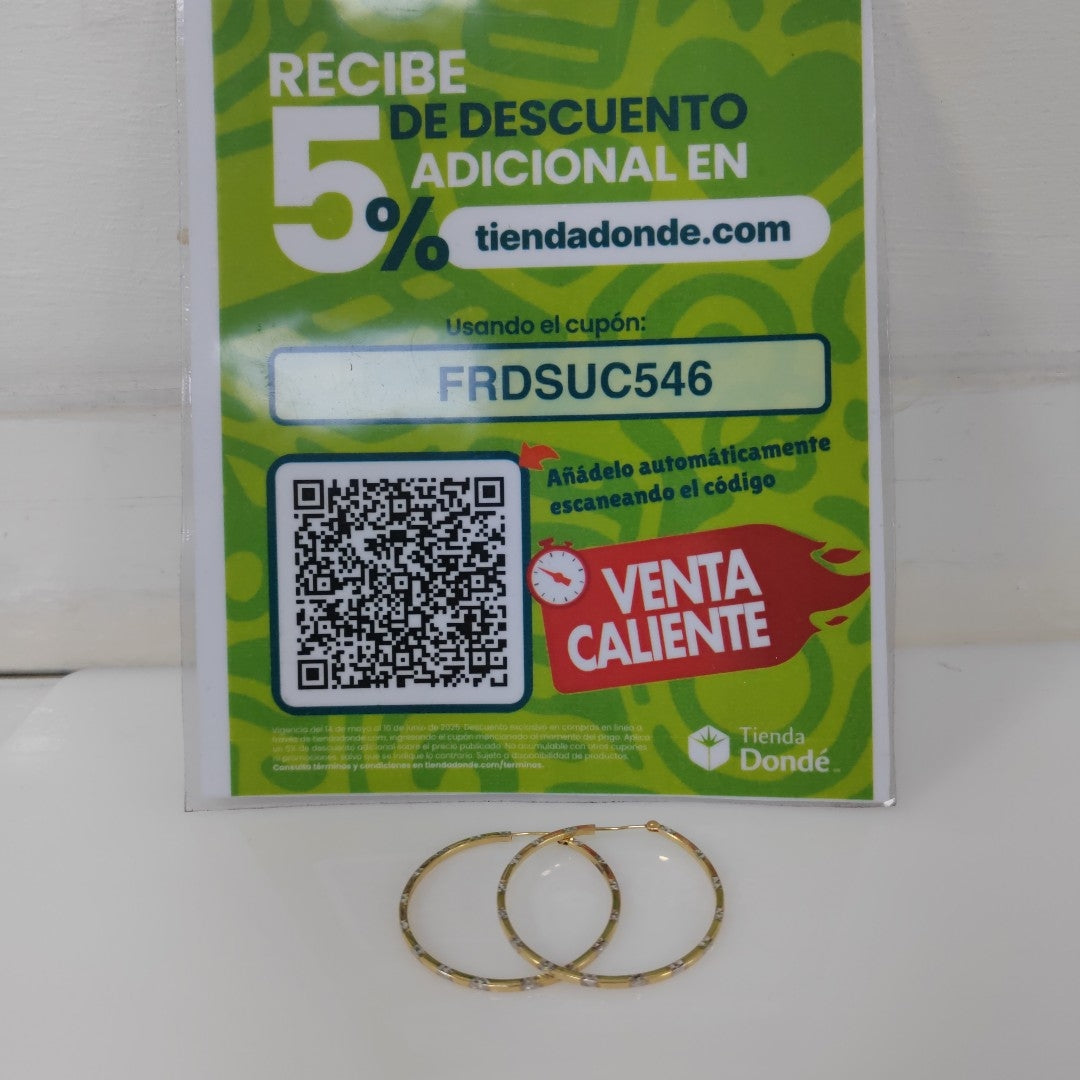 ARRACADAS PAR ORO 14 K 3 GRMS (SEMINUEVO)