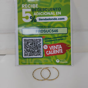 ARRACADAS PAR ORO 14 K 3 GRMS (SEMINUEVO)