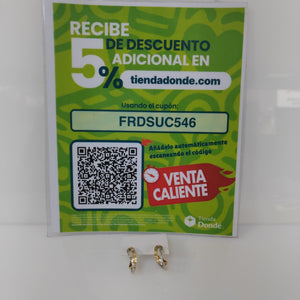 ARRACADAS PAR ORO 14 K 1.6 GRMS (SEMINUEVO)