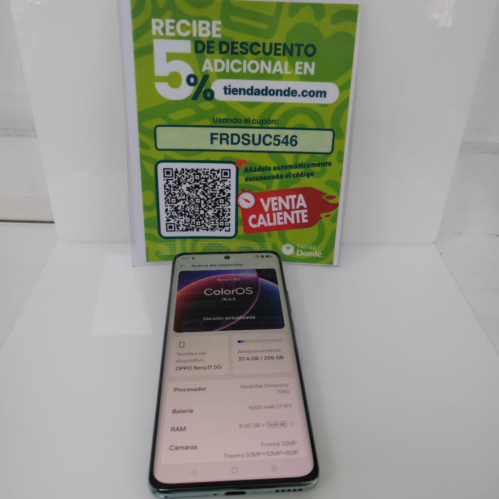 CELULAR OPPO RENO11 5G CPH2599 (2024) 256 GB 8 GB RAM (SEMINUEVO)