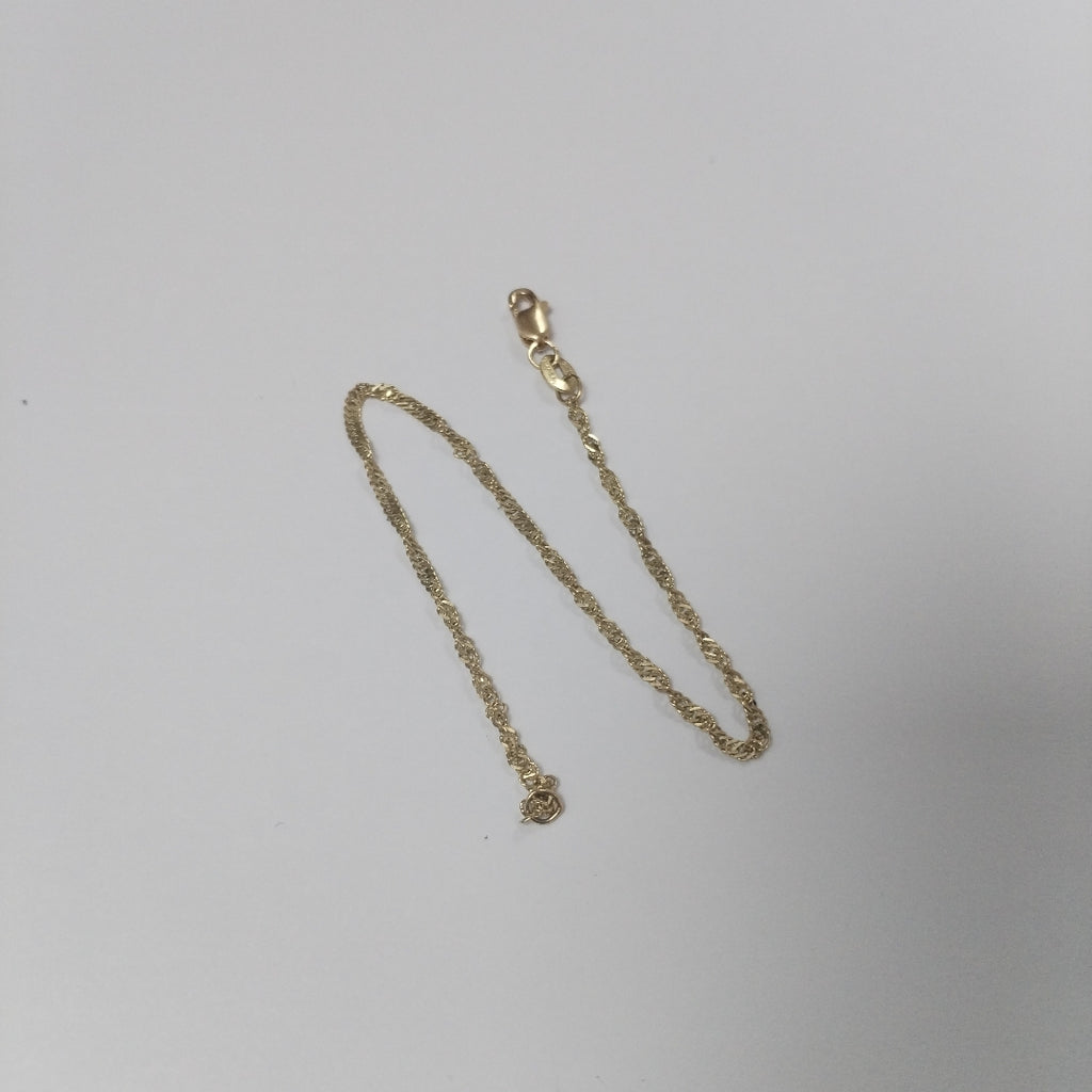 PULSERAS TEJIDO MEDIO TZL ORO 14K 18 CM 1.3 GR (NUEVO)
