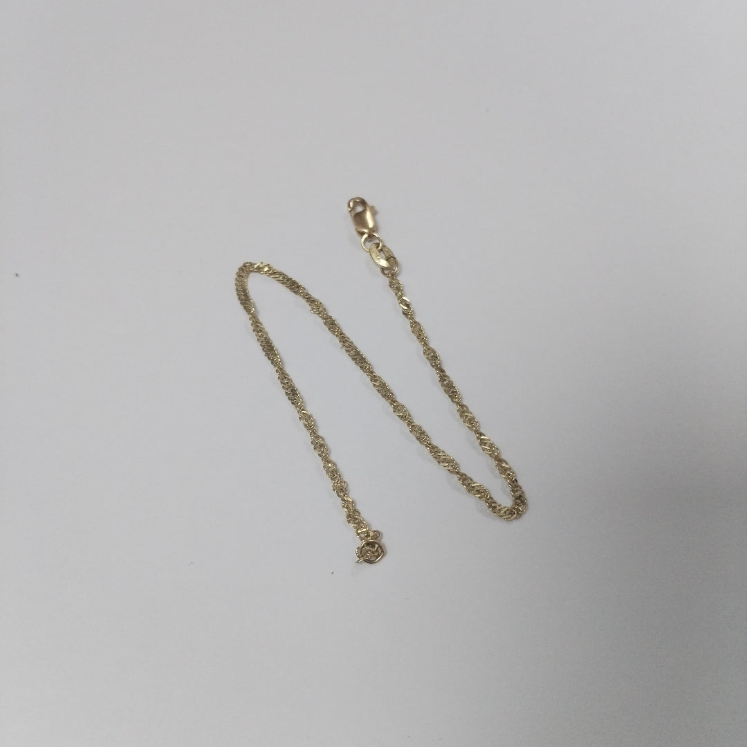 PULSERAS TEJIDO MEDIO TZL ORO 14K 18 CM 1.3 GR (NUEVO)