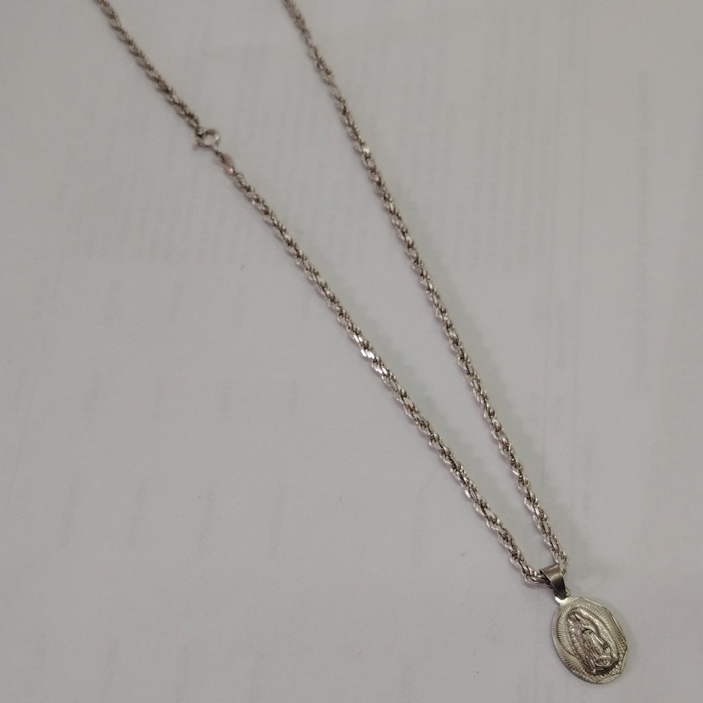 CADENA, MEDALLA RELIGIOSA PLATA 12.5 GRMS (SEMINUEVO)