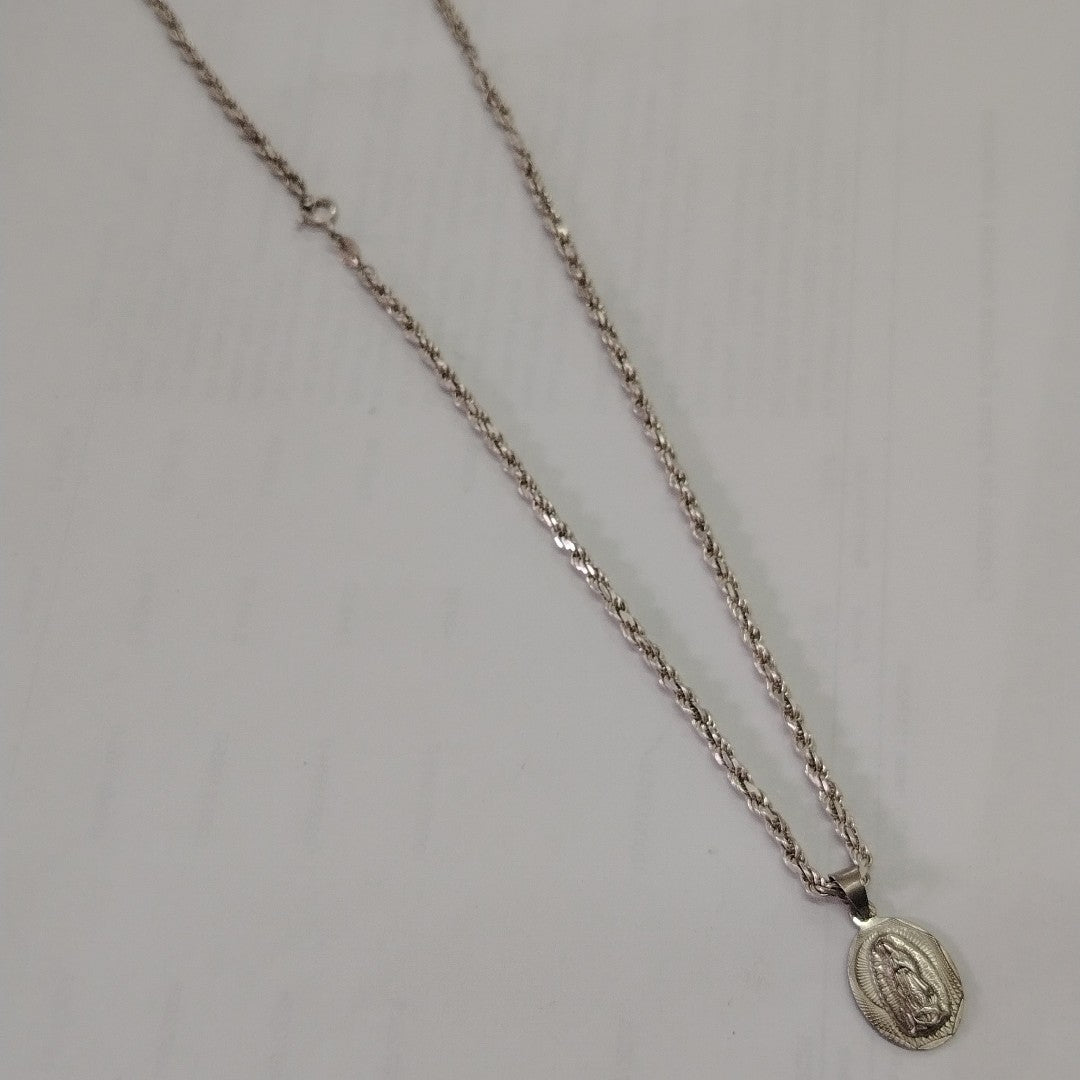 CADENA, MEDALLA RELIGIOSA PLATA 12.5 GRMS (SEMINUEVO)