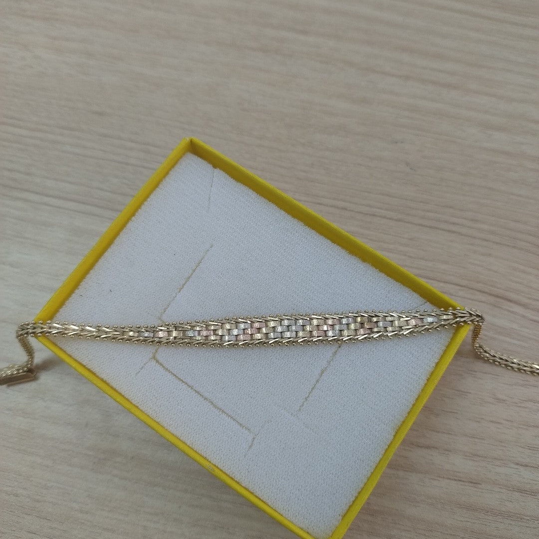 PULSERA ORO, ORO COMBINADO 14 K 8.3 GRMS (SEMINUEVO)
