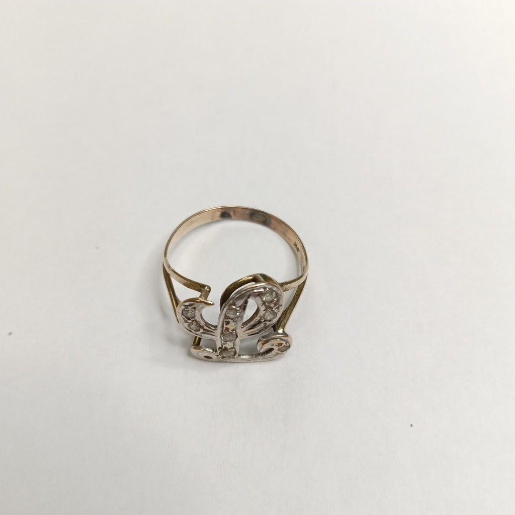 ANILLO ORO,PLATA PALADIO,RODIADO 8 K 2,20 GRMS (SEMINUEVO)