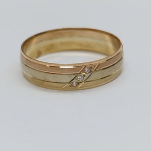 ARGOLLA ORO COMBINADO 14 K 3,50 GRMS (SEMINUEVO)