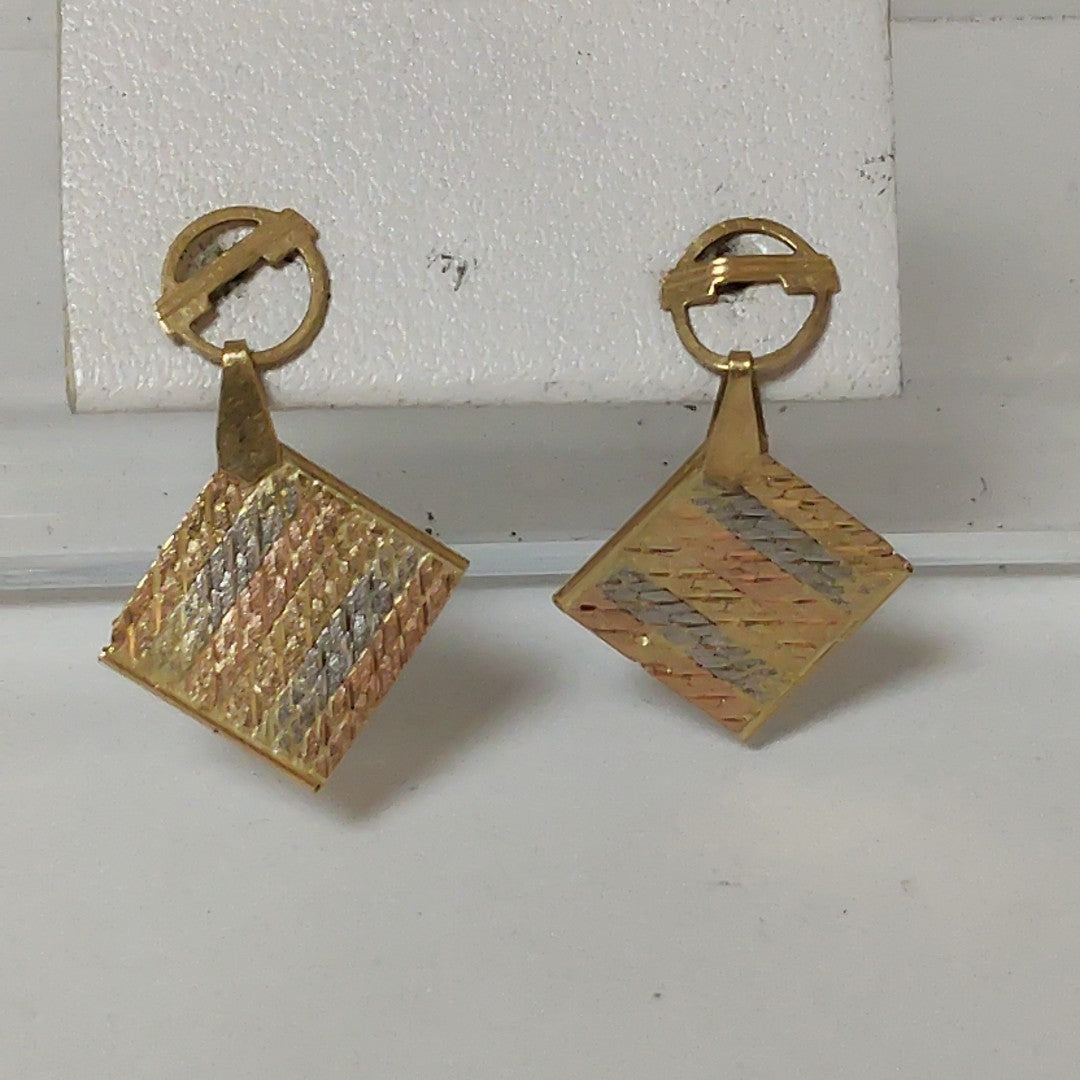 BROQUELES PAR ORO COMBINADO 14 K 1.3 GRMS (SEMINUEVO)