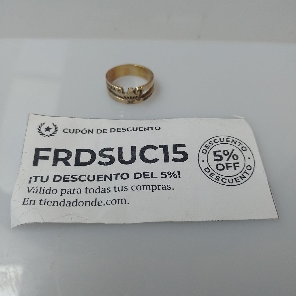ANILLO DE GRADUACIÓN ORO 14 K 5 GRMS (SEMINUEVO)
