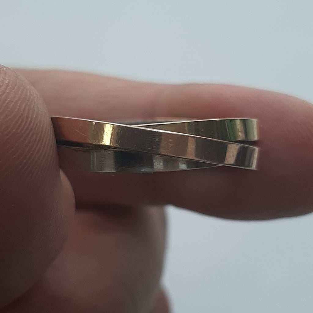 ANILLO ORO COMBINADO 14 K 5,90 GRMS (SEMINUEVO)