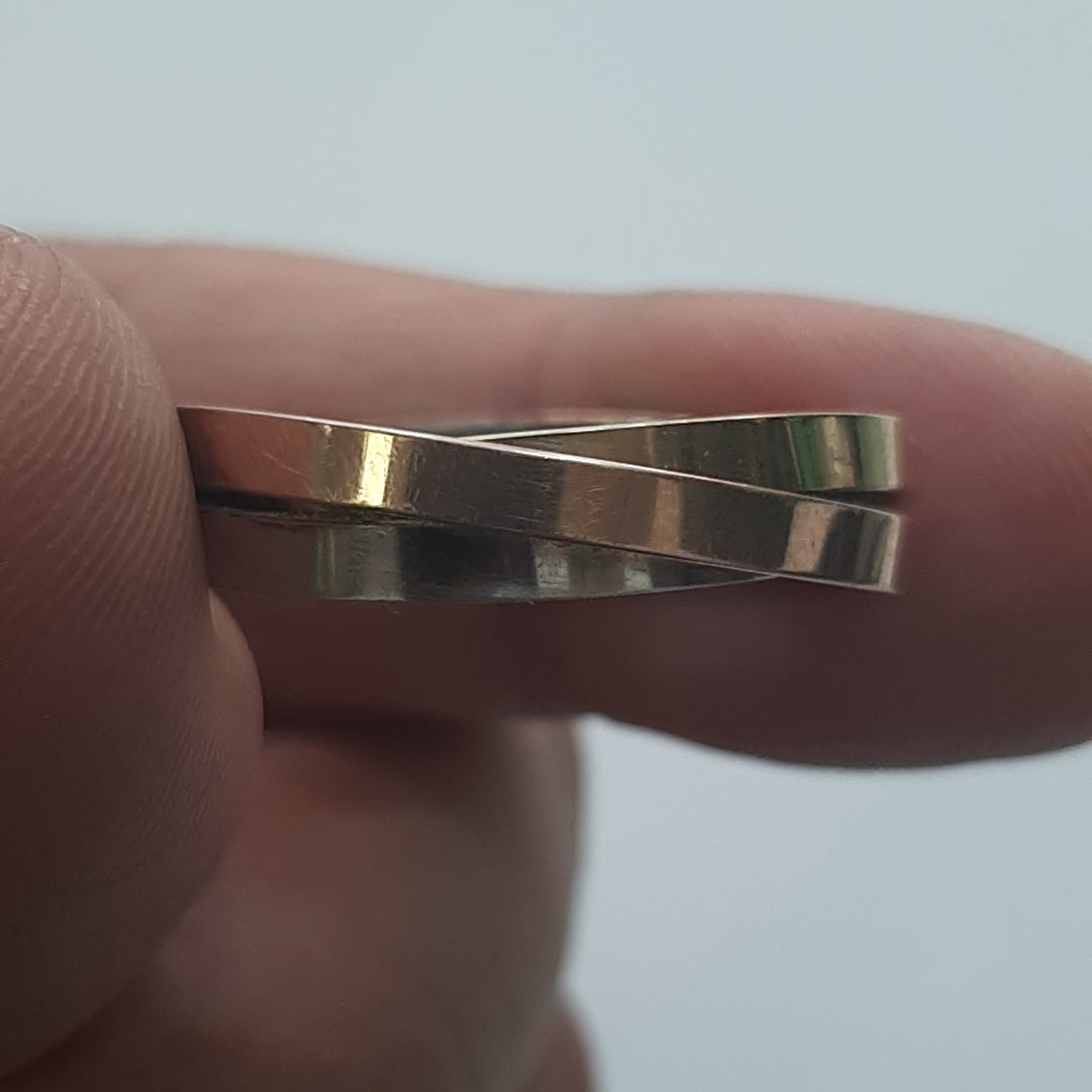 ANILLO ORO COMBINADO 14 K 5,90 GRMS (SEMINUEVO)