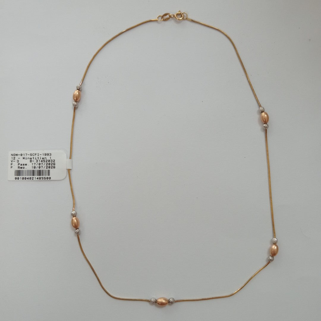 GARGANTILLA ORO COMBINADO 14 K 4,90 GRMS (SEMINUEVO)