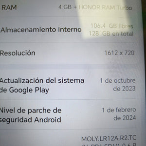 CELULAR HONOR X6A WDY-LX3 (2023) 128 GB 4 GB RAM (SEMINUEVO)