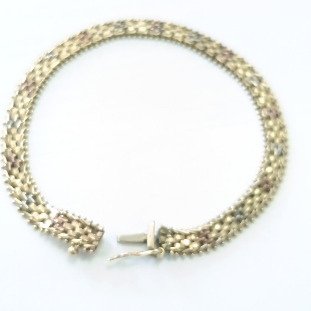 PULSERA ORO COMBINADO 10 K 10,40 GRMS (SEMINUEVO)