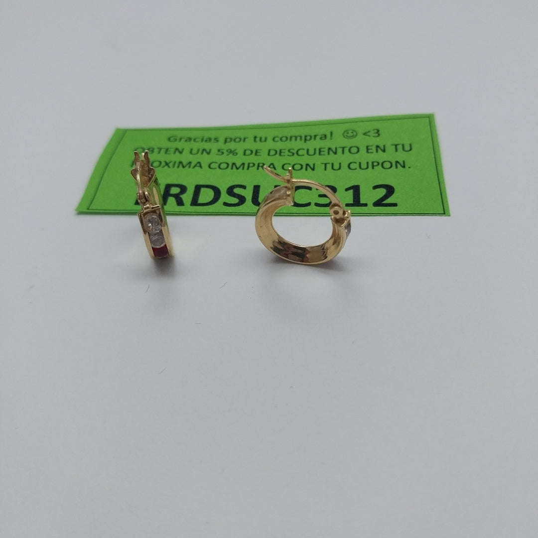ARRACADAS PAR ORO 14 K 2.5 GRMS (SEMINUEVO)